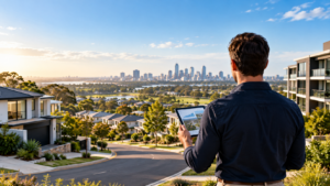 Real Estate Investor Overlooking Cityscape
